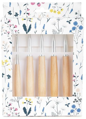 Coopay Häkelnadel Set Groß, Metall Häkelnadeln mit Holzgriff, 6,5–10,0 mm, Ergonomische Große Häkelnadeln Set für Arthritische Hände, Warme Häkelnadel Set mit Schöne Aufbewahrungsbox, Häkeln Geschenk