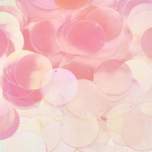 SUNNYCLUE 80g 30mm Pailletten Bunte Pailletten Groß PVC Flach Rund Transparent Stickerei Loses Nähen Ornament Splitter Für Bastelarbeiten Partys Hochzeiten Heimdekoration Schmuckherste