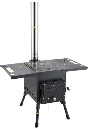 Zeltofen Picknick Cubic Folding Kochen Zelt Sauna Camp Solo Kamin Tragbare Holz Herd Kassette Ofen für die Sauna(T361H)