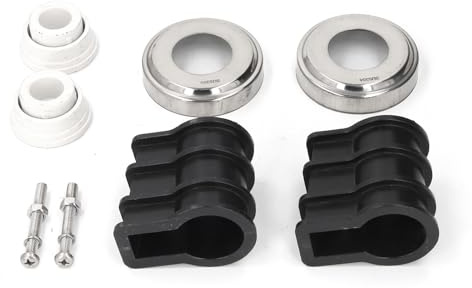 Tissting Poolleiter Ersatzteil Set Aus Edelstahl 304 Für 42mm Rohre, Edelstahl Einfassungen Halterungen Bolzen Für Schwimmbadleiter Und Wasserumgebungen