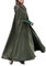 JLTPH Damen Herbst Winter Maxi Lose Umhang mit Kapuze Mantel Poncho Kap Strickpulli Longstrickjacke Trenchcoat Outwear(Armeegrün，L)