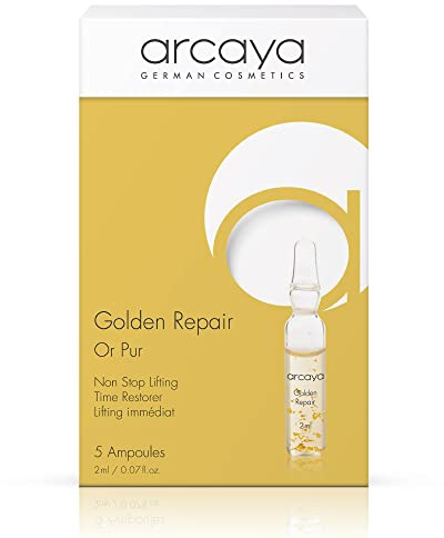 arcaya Golden Repair Ampullen | Ampullenkonzentrat für luxuriöses Non-Stopp-Lifting | Lifting-Ampulle mit Gold & Peptiden | für Strahlenden, Jugendlichen Teint | Anti-Aging Effekt