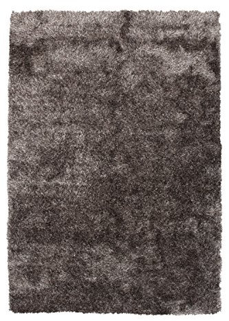 KADIMA DESIGN Teppich Diamond 700 Champagner 160cm x 230cm Handgefertigt, 100% Polyester, Hochflor-Shaggy, weiche Haptik, Baumwollrücken