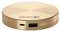 XLayer Powerbank PLUS Fashion 6.000mAh, Externer Akku für Smartphone und Tablet, Powerbank rund, flaches Design, Gold