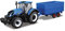 Tobar B18-44067 - Trattore New Holland T7HD con rimorchio HAY, scala 1:32, colore: Blu