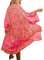 Bsubseach Red Floral Print Chiffon Kimono Cover Up 3/4 Sleeve Open Front Beach Long Cardigan Swimsuit Cover Ups for Women