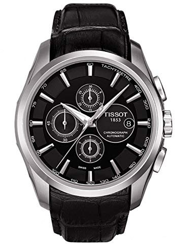 Lederarmband Uhrenarmband 24mm Leder passend für Tissot T035627 T035614 Armbanduhr Ersatzband Schwarz