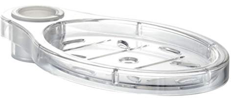Jabonera Plato de Plástico Universal para Barra de Ducha Ajustable - Baño Cocina Transparente 25 MM