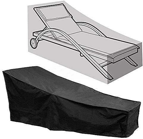 F Fellie Cover Schutzhüllen für Liegen Abdeckung Liege Wasserfeste Abdeckhauben Schutzhülle mit Kordelzug Abdeckung für Liegen Sonneliege Liegestuhl Gartenmöbel 210 x 75 x 80-40cm