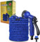 100FT / 150FT / 200FT Magic Stretch Flexible Expandable 3 x Expanding Garden Hose Pipe Natural Triple Layer Light Weight Non Kink with 7 Setting Professional Water Spray Nozzle Gun (50 feet)