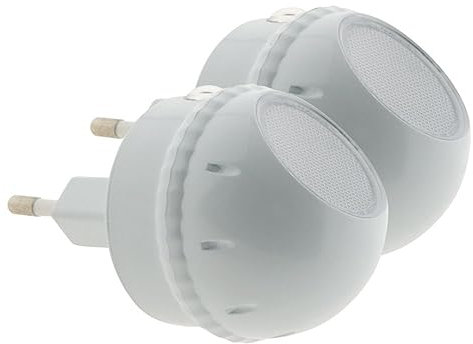 Otio Lot de deux veilleuses LED orientables à 360°, Blanc