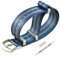 MZBUTIQ 20mm Blau/grau Uhrenarmband Sicherheitsgurt Nylon Watch Armband für Herren Damen Gebürstete Schnalle