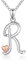 CELESTIA Kette mit Buchstaben R für Damen Mädchen 925 Sterling Silber Roségold Anfangsbuchstaben Herz Anhänger, Personalisierte Schmuck Geschenke für Sie