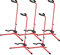 5x Classic Cantabile Gitarrenständer - Universal Gitarrenständer für Konzertgitarre, Westerngitarre, E-Gitarre, E-Bass - Gepolsterte Auflage - Klappbarer Gitarrenständer - Rot