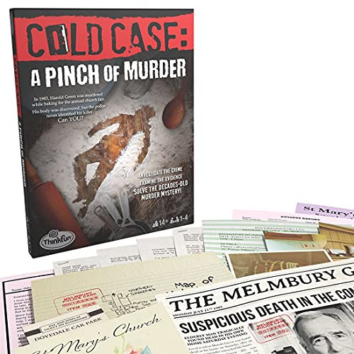 Thinkfun Cold Case Files - A Pinch of Murder - Murder Mystery Game for Adults and Kids Age 14 Years Up