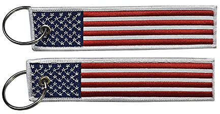 Schlüsselanhänger mit Schlüsselring, usa-flagge, Large