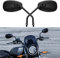 DREAMIZER 10mm Schwarzer Motorradspiegel Kompatibel mit Boulevard C90 SV650S Vegas Intruder M1800R Rebel VTX 1300 1800 Vulcan VN 500 800 1500 1600 Cruiser Street Bike (Oval-Schwarz)