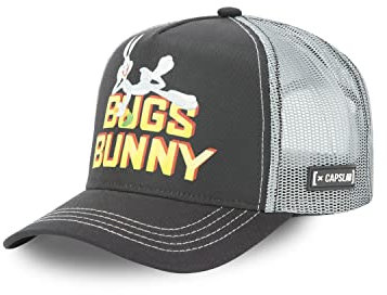 Capslab Bugs Bunny Looney Tuney Black White Trucker Cap - One-Size
