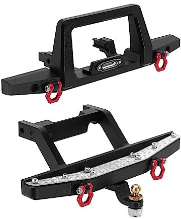 INJORA Vorne Hinten Bumper CNC Aluminium Stoßstange 1/18 für TRX4M Defender Upgrade RC Crawler
