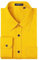 HISDERN Mens Shirts Yellow Long Sleeve Shirt for Men Formal Dress Shirts Regular Fit Casual Button Shirt XL
