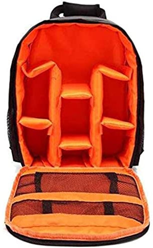 AUXDIQ Camera Bag Camera Backpack Waterproof Shockproof Camping Bag Small DSLR Camera Rucksack, Orange