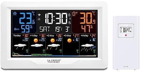 La Crosse Technology - SW403 Station météo colorée J+4 - Blanc