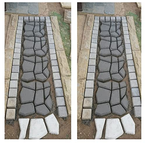 Stampi Per Giardino,Stampo Per Cemento Pavimento Path Maker Stampo Stampo Concreto Stampo riutilizzabile FAI DA TE Paving Durevole per Garden Plath Path Stampo Stampi in calcestruzzo