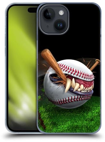 Head Case Designs Offizielle Tom Wood Baseball Monster Harte Rueckseiten Handyhülle Hülle Huelle kompatibel mit Apple iPhone 15