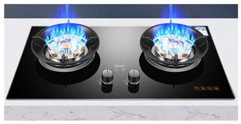 Cuisinière À Gaz 73 Cm 2 Feux, 5,2KW 9 Cavités Temporisées Haute Flamme, Avec Sécurité Anti-extinction, Réchaud À Conversion Gaz/GPL (Size : NG)