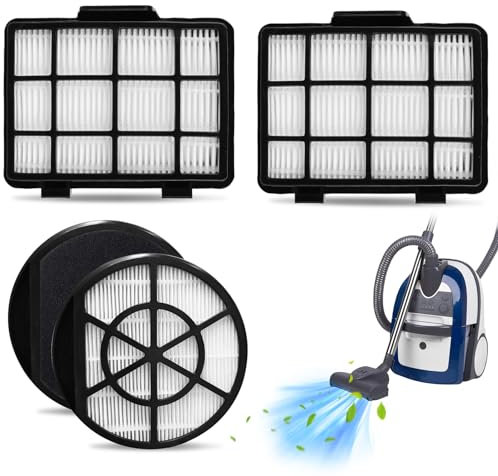 HOMURY 4 Stück Filter Ersatz für Bosch Serie BBZ152EF 2 BGS05A221, BGS05A222, BGS05AAA2/01, BGS05A220/02, Filter Zubehör für Staubsauger