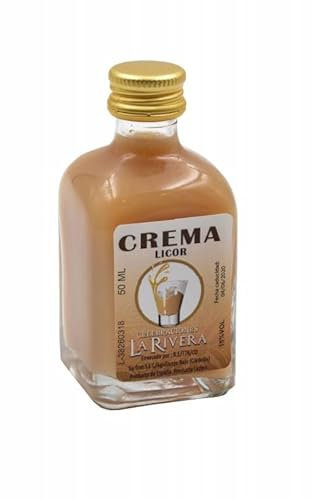 Caja con 24 Licores de Crema, Piruleta, Limonciello, Ron Mojito de 50 Ml para Detalles de Bodas, regalos y recuerdos Boda Hombres Mujeres Unisex (Crema)
