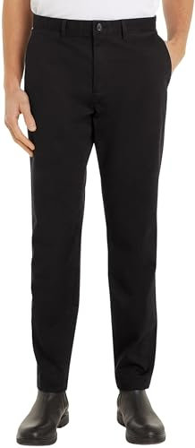 Tommy Hilfiger Herren Chino Hose Harlem Tapered Fit, Schwarz (Black), 33W/32L
