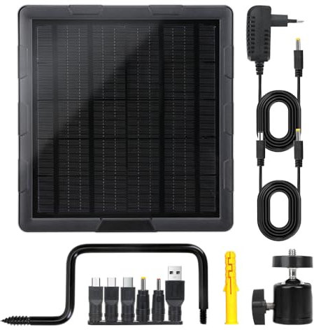 WILDGAMEPLUS Resistente al agua, 5 W, 6000 mAh, mini panel solar, carga de teléfono tipo C, kit de cargador solar para cámara 3G/4G Wild Trail Secruity BL6A