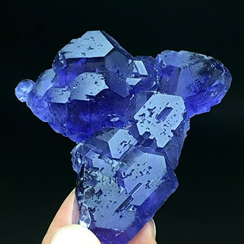 SLXWSXZE Espécimen de Cristal Fantasma de espato flúor púrpura Oscuro Trapezoidal Raro 72g de Cristal Natural en Bruto/China Cristales Reiki