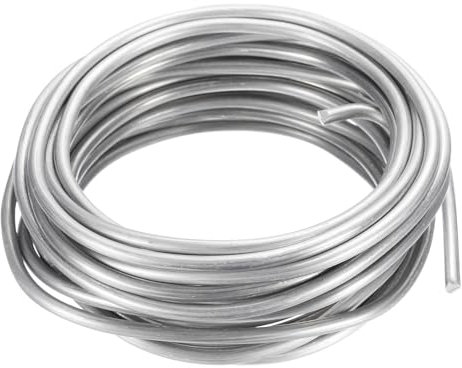 PATIKIL 4mm Bonsai Formazione Filo 1 Rotolo Fiore Filo Steli Anodizzato Alluminio Albero Filo 16.4Ft Totale per Giardinaggio Ramo Fissaggi Bianco