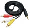 Cable AV para videocámara de 3,5 mm a RCA, cable adaptador de salida de audio y vídeo de 3,5 mm a 3 RCA de 5 pies, para TV, tableta, smartphone, reproductor de MP3, DVD, CD, radio, ordenador,