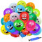 100 Stück Emotion Serie Latex Luftballons mit Luftpumpe,12 Zoll luftballons smiley, Niedlich Lustig Luftballons, Verschiedene emotion luftballon, für Kinder Geburtstag Deko Jungen Mädchen Baby Shower