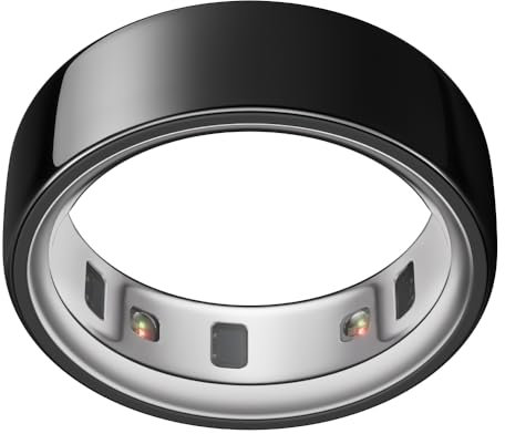 Oura Ring 4 - Schwarz - Größe 9 - Smart Ring | Messen Sie zuerst mit Oura Ring 4 Sizing Kit | Sleep Tracking Wearable - Herzfrequenz - Fitness Tracker - Bis zu 8 Tage Batterielaufzeit