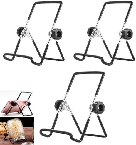 UtySty Sprossenglasständer, Ersatz-Keimglas-Halter, Wiegenunterstützung für Samen, Sprossen-Set, breite Öffnung, Einmachgläser mit Sprossendeckel, Samen, Keimung, Wachstums-Set, 3 Stück