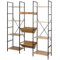 AKTIVE 18437 MAX Home Estantería almacenaje, 11 estantes, 125 x 27 x 150 cm, De Acero y Madera, Fácil de Montar, Resistente y Duradera, Sistema nivelación, Muebles de salón, Decoración