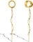 DOEARKO Ohr Flesh Tunnel 1 Paar Ohr Plugs mit Anhänger Edelstahl Ohrpiercing Gestreckte Schmuck Piercing Schmuck für Frauen und Männer （Gold，10mm）