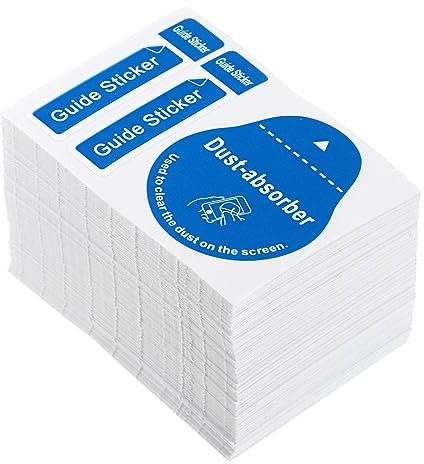 GARVALON 200st Filmentstaubungsaufkleber Mobile Bildschirmtücher Entferner Absorbierer Monitor Staubabsorber Für Telefon Uv Reiniger Für Telefonlautsprecher Etiketten Post Papier Blue