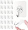 LITTLE OX Hooks Non Drill No Drilling 15kg Heavy Duty Hook Self Adhesive Hooks Wall Door Hooks Stick On and Sticky Hooks for Bathroom Kitchen Hanging Coat Cloth Towel Key.