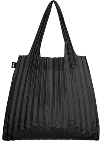 LOQI Pleated Black Recycled Bag