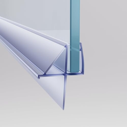 SVNR Shower Screen Seal Strip 1/4 x 39, Shower Door Seal Strip, Waterproof Bathroom Sealant Strip for Shower Screens and Doors, Durable and Flexible, Easy to Install (T3 Clear, 4-6mm 100cm)