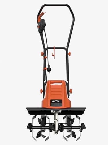MYTOL Motozappa 1500W, Larghezza di Lavoro 45cm,Profondità 22cm, Motozappa Elettrica con 6×4 Rebbi in Acciaio Resistente, Manico Pieghevole,Doppio Pulsante di Sicurezza, Protezione da Surriscaldamento
