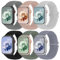 6 Stück Geflochtenes Armband Kompatibel mit Apple Watch Armband 40mm 41mm 42mm 38mm 46mm 45mm 44mm 49mm Damen Herren,Elastisch Nylon Stoff Loop Band für iWatch Ultra SE Series 10 9 8 7 6 5 4 3 2 1
