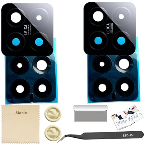 iStable 2er-Pack Kamera Glas Kompatibel mit Xiaomi 14 5G Kameraglas Linse Ersatz Original vollständiges Reparatur-Ersatzset mit Werkzeugen