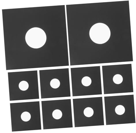 Ciieeo 12pcs Vinyl Record Protective Sleeves Kraft Paper Outer Jackets with Inner Static Film Moisture Resistant Scratch Prevention for Vintage Record Storage