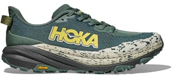 HOKA Mens Speedgoat 6 Textile Fern Asphalt Grey Trainers 10 UK